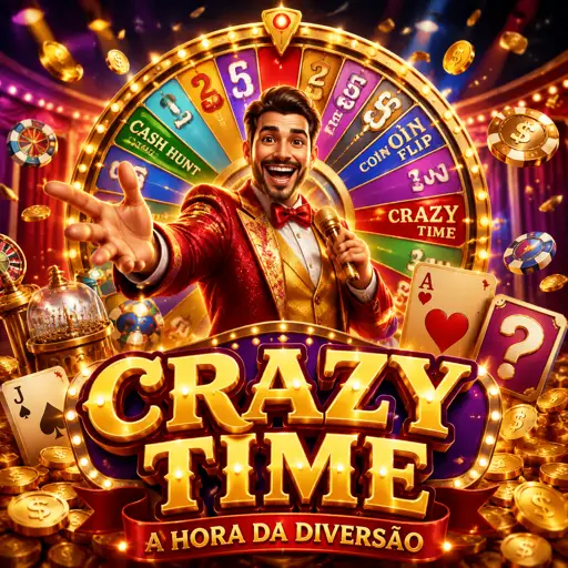 Crazy Time Game Show com rodas bônus no 38R